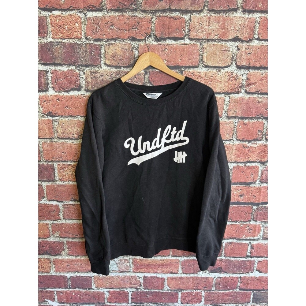 UNDFTD Mens Black Long Sleeve Crewneck Shirt Pullover Sweatshirt Size Large